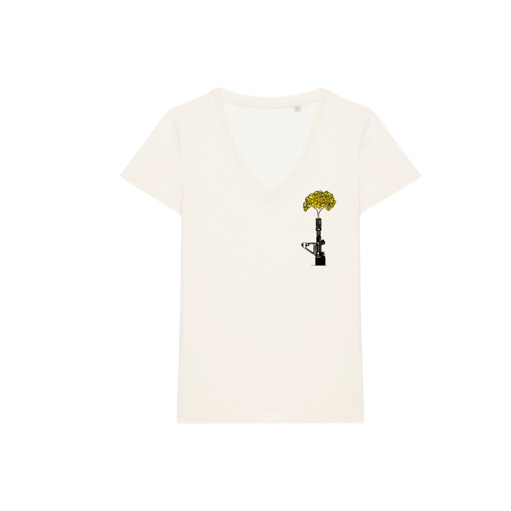 Tee shirt coupe ample,  GUN FLOWERS